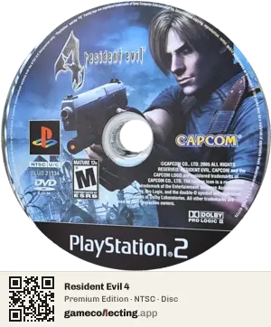 Resident Evil 4 PlayStation 2, NTSC disc