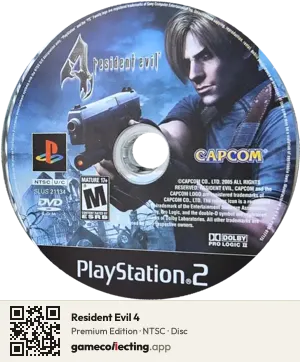 Resident Evil 4 PlayStation 2, NTSC disc