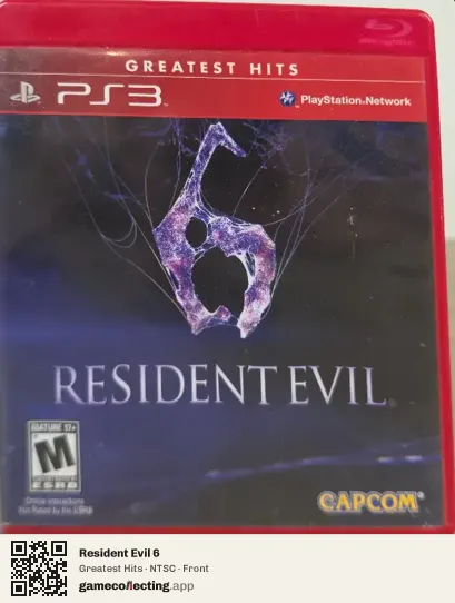 Resident Evil 6 PlayStation 3, NTSC box front