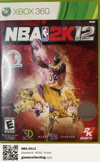 NBA 2K12 Xbox 360, NTSC box front