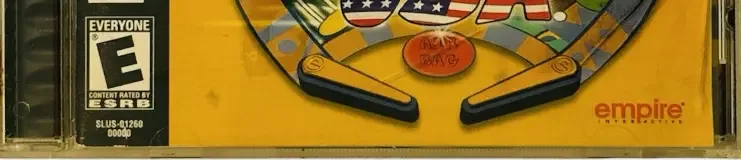 Pro Pinball Big Race USA, the ESRB box on its front