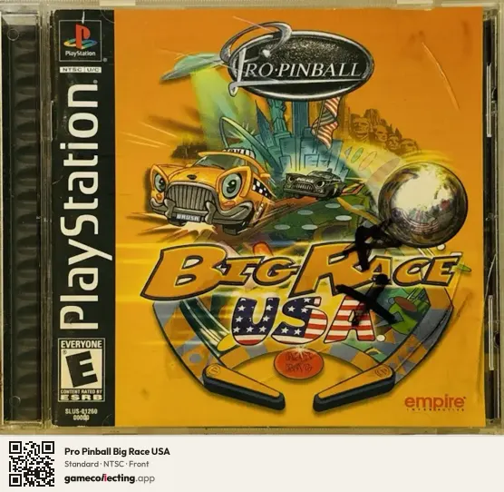 Pro Pinball Big Race USA PlayStation, NTSC box front