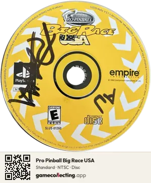 Pro Pinball Big Race USA PlayStation, NTSC disc