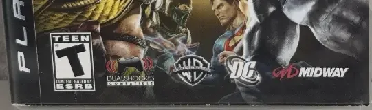 Mortal Kombat vs. DC Universe, the ESRB box on its front