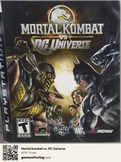 Mortal Kombat vs. DC Universe PlayStation 3, NTSC box front
