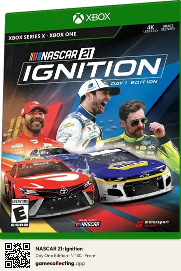NASCAR 21: Ignition Xbox Series X, NTSC box front