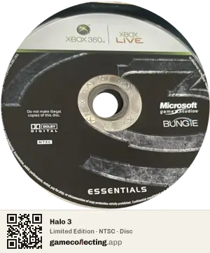 Halo 3 Xbox 360, NTSC disc
