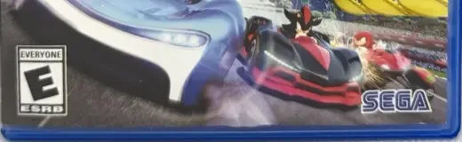 Team Sonic Racing, the ESRB box on its front