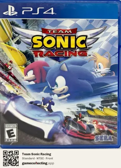 Team Sonic Racing PlayStation 4, NTSC box front