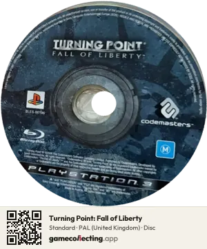 Turning Point: Fall of Liberty PlayStation 3, PAL disc