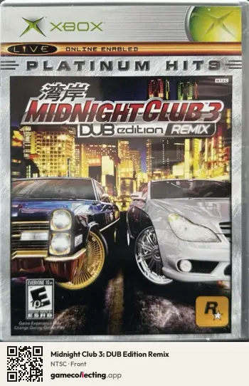 Midnight Club 3: DUB Edition Remix Xbox, NTSC box front