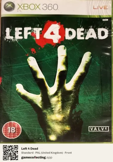 Left 4 Dead Xbox 360, United Kingdom box front