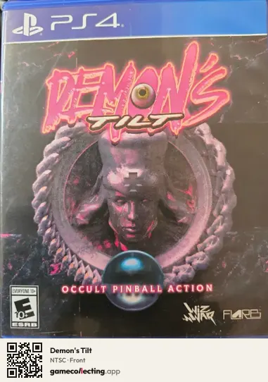 Demon's Tilt PlayStation 4, NTSC box front
