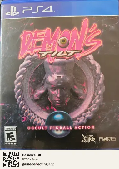 Demon's Tilt PlayStation 4, NTSC box front