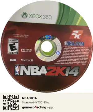 NBA 2K14 Xbox 360, NTSC disc