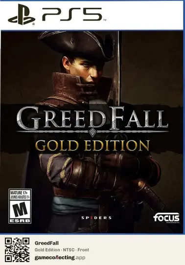 GreedFall PlayStation 5, NTSC box front