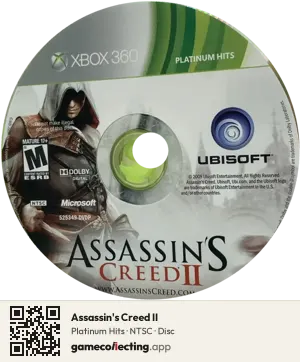 Assassin's Creed II Xbox 360, NTSC disc