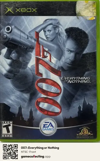 007: Everything or Nothing Xbox, NTSC box front