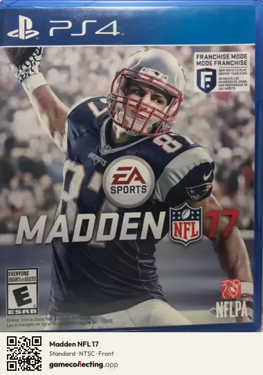 Madden NFL 17 PlayStation 4, NTSC box front