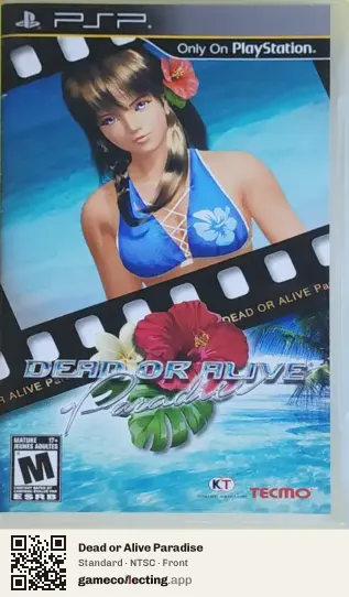 Dead or Alive Paradise PlayStation Portable, NTSC box front