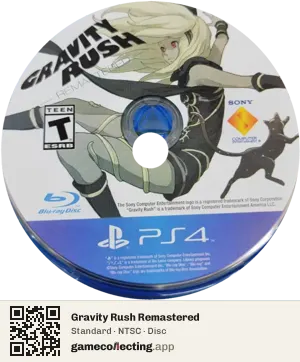 Gravity Rush Remastered PlayStation 4, NTSC disc