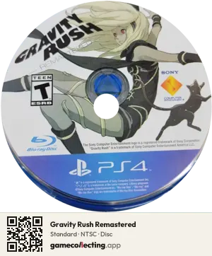 Gravity Rush Remastered PlayStation 4, NTSC disc