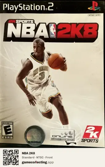 NBA 2K8 PlayStation 2, NTSC box front