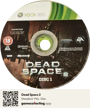 Dead Space 2 Xbox 360, PAL disc