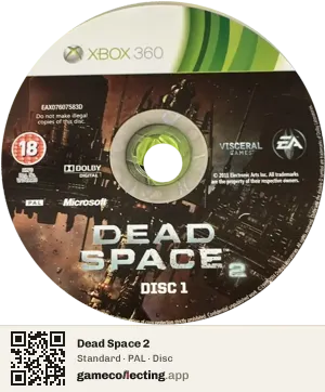 Dead Space 2 Xbox 360, PAL disc