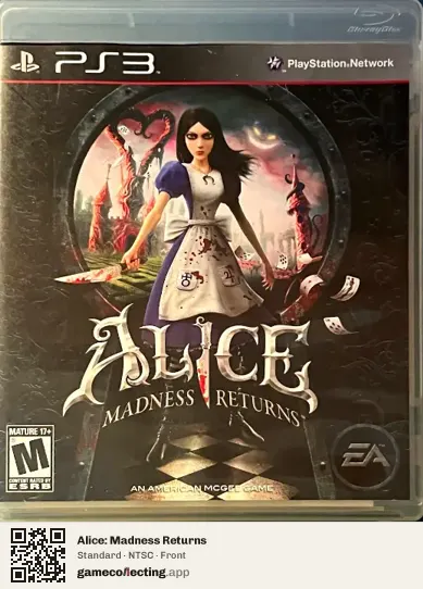 Alice: Madness Returns PlayStation 3, NTSC box front