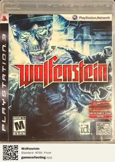 Wolfenstein PlayStation 3, NTSC box front