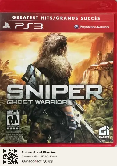 Sniper: Ghost Warrior PlayStation 3, NTSC box front