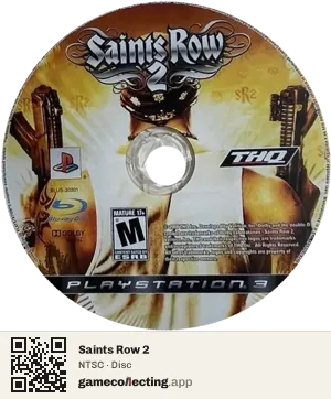 Saints Row 2 PlayStation 3, NTSC disc