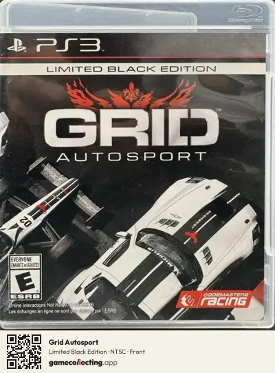 Grid Autosport PlayStation 3, NTSC box front