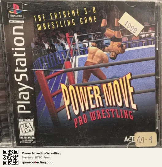 Power Move Pro Wrestling PlayStation, NTSC box front
