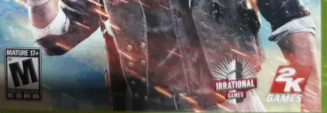BioShock Infinite, the ESRB box on its front