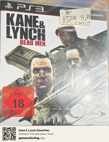 Kane & Lynch: Dead Men PlayStation 3, Germany box front