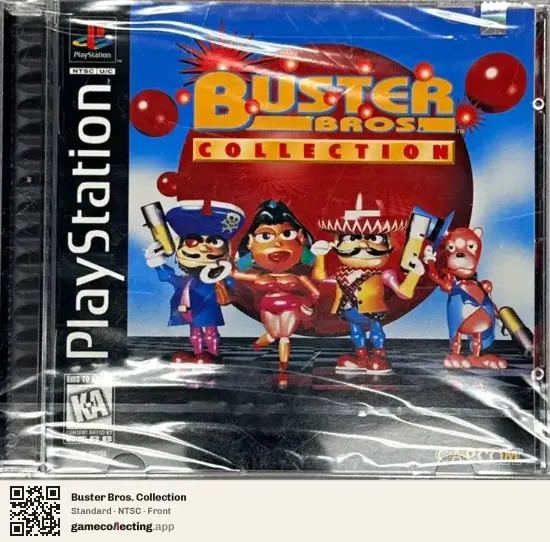 Buster Bros. Collection PlayStation, NTSC box front