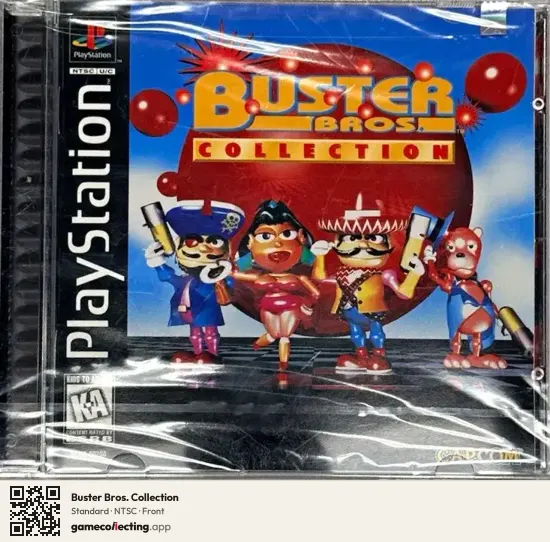 Buster Bros. Collection PlayStation, NTSC box front