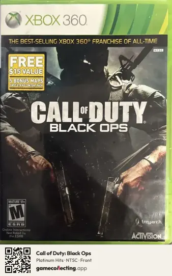 Call of Duty: Black Ops Xbox 360, NTSC box front