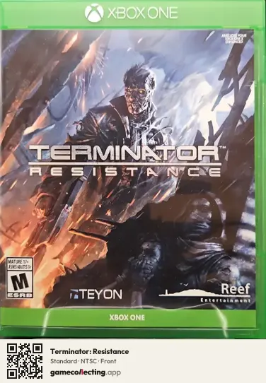 Terminator: Resistance Xbox One, NTSC box front