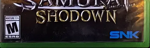 Samurai Shodown, the ESRB box on its front