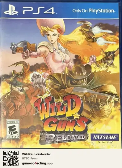 Wild Guns Reloaded PlayStation 4, NTSC box front
