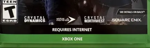 Marvel's Avengers, the ESRB box on its front