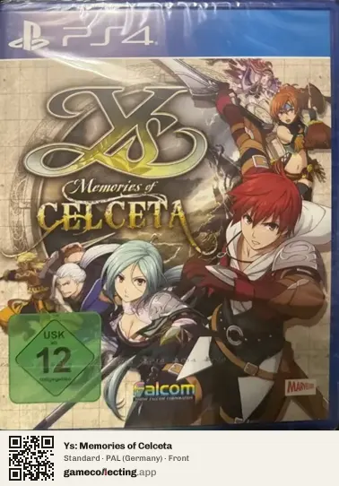 Ys: Memories of Celceta PlayStation 4, Germany box front