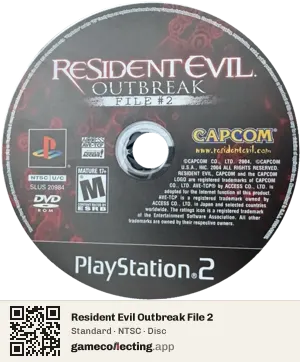 Resident Evil Outbreak File 2 PlayStation 2, NTSC disc