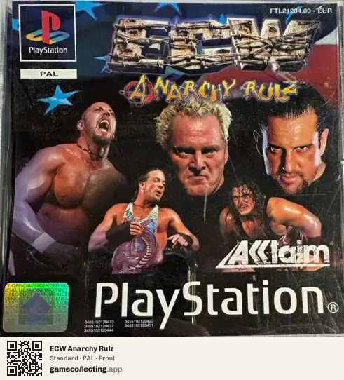 ECW Anarchy Rulz PlayStation, PAL box front