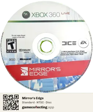 Mirror's Edge Xbox 360, NTSC disc