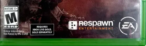 Titanfall, the ESRB box on its front
