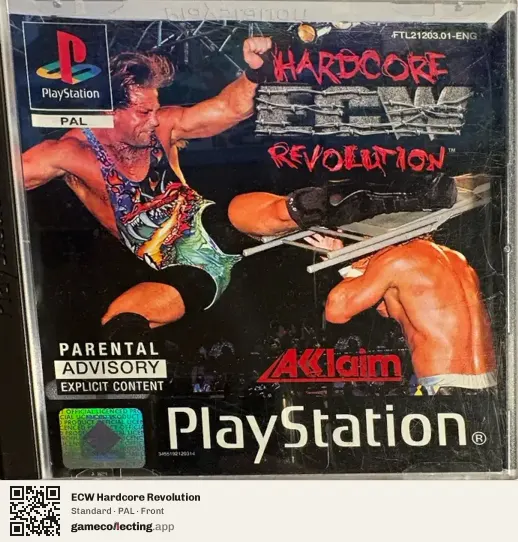 ECW Hardcore Revolution PlayStation, PAL box front